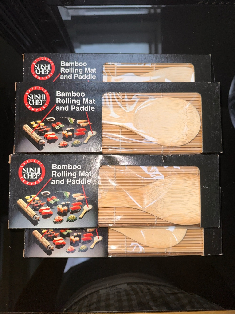 Bamboo Rolling Mat and Paddle - Natural Bamboo x5